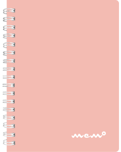 Memo A6 grid, 60 sheets,  pastel pink