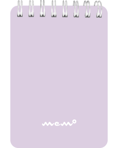 Memo A7 grid, 60 sheets, pastel purple