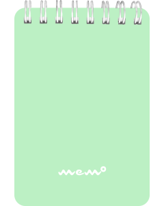 Memo A7 grid, 60 sheets, pastel green