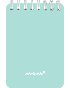 Memo A7 grid, 60 sheets, pastel blue