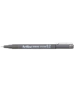 Tindipliiats Artline Drawing System 0,2mm, must