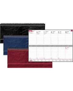 Lauakalender Classic, mahuline plastkaas, reklaamriba, kõik kaanevärvid