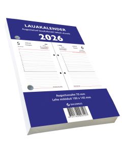 Lauaplokk 100 × 145 mm, augustatud päevajaotusega lauakalendri lehed – Sulemees