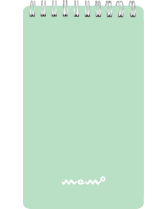 Memo A6 ruut ülaköide, 60 lehte, pastelne roheline