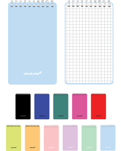 Memo A6 ruut ülaköide, 60 lehte,  kõik kaanevärvid