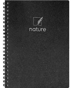 Nature A5 school, colourful cover – black