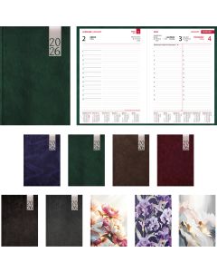 Päev A5, kõvaköide, lederiinist kaaned, kõik kaanevärvid ja pildid