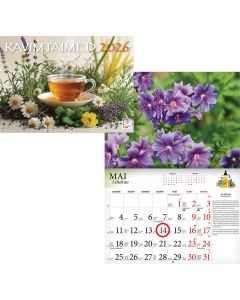Ravimtaimede kalender 2026, A4 klamberköide