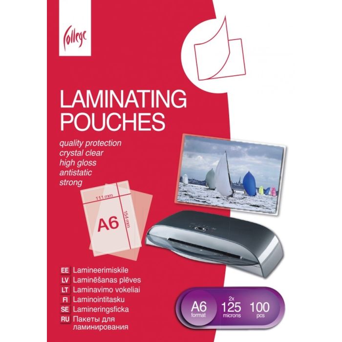 Lamineerimiskile A6 College Antistatic 125mkr (111x154mm), 100 lehte