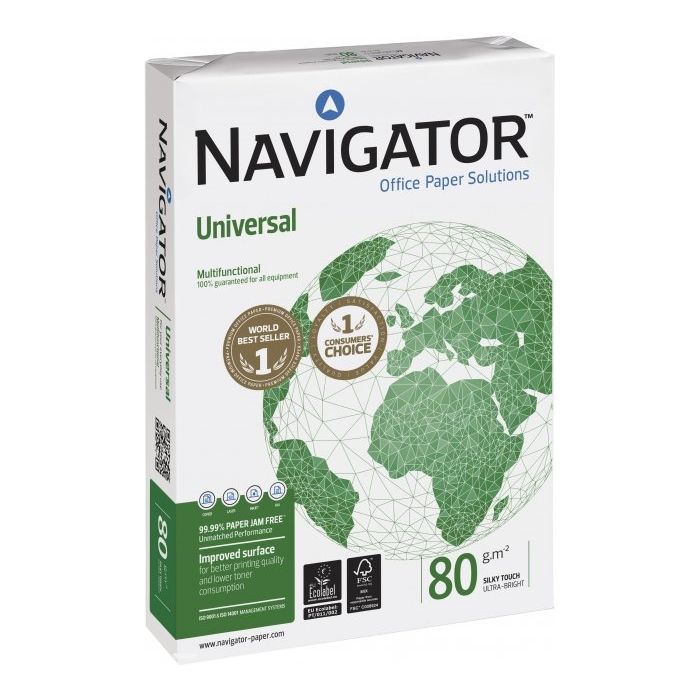 Koopiapaber A4 80 g Navigator Universal, 500 lehte