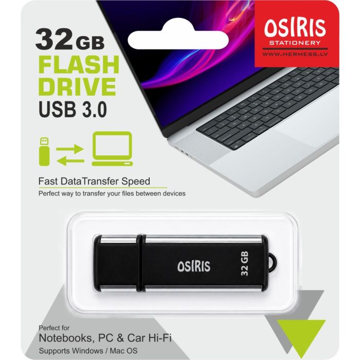 Mälupulk Osiris 3.0 32GB, Type A, riputuspakis