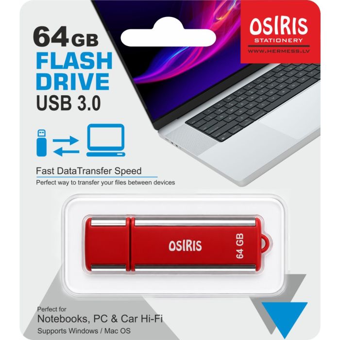 Mälupulk Osiris 3.0 64GB, Type A, riputuspakis
