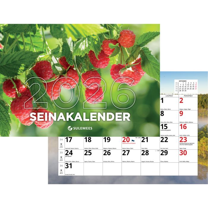 Lihtne seinakalender B5, klamberköide